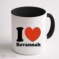 I Heart Love Savannah Coffee Mug thumb 1
