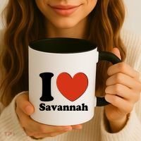 I Heart Love Savannah Coffee Mug thumb 3