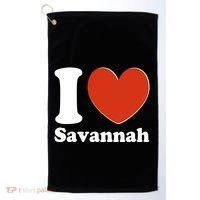 I Heart Love Savannah Golf Towel thumb 0