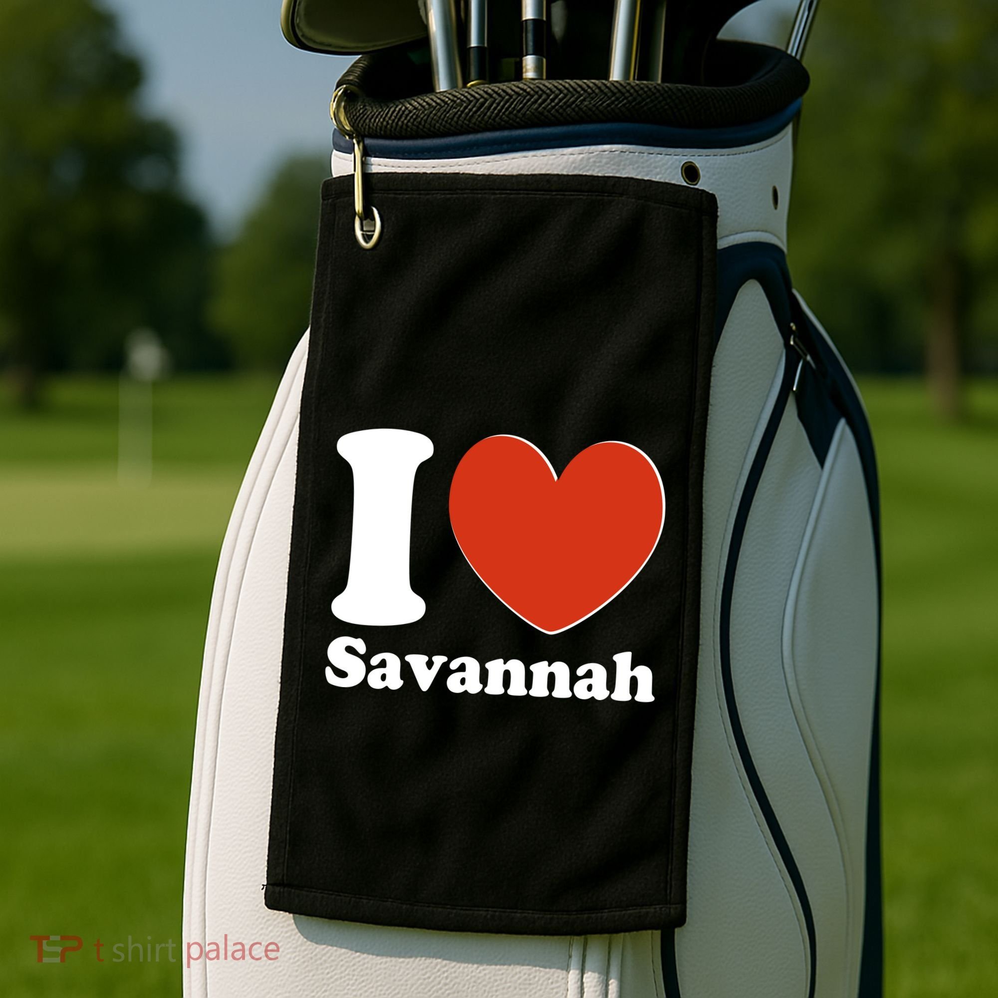 I Heart Love Savannah Golf Towel