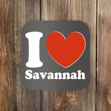 I Heart Love Savannah Coaster