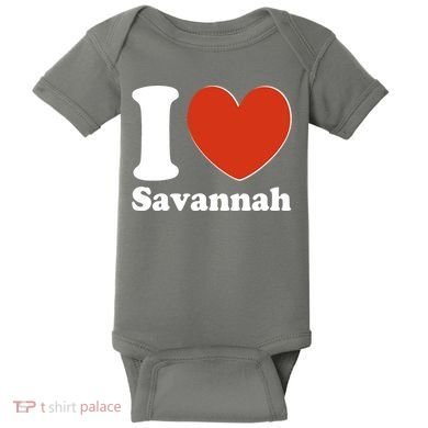 I Heart Love Savannah Baby Bodysuit