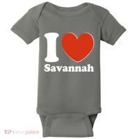 I Heart Love Savannah Baby Bodysuit thumb 0