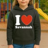 I Heart Love Savannah Kids Hoodie thumb 3