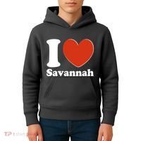I Heart Love Savannah Kids Hoodie thumb 4