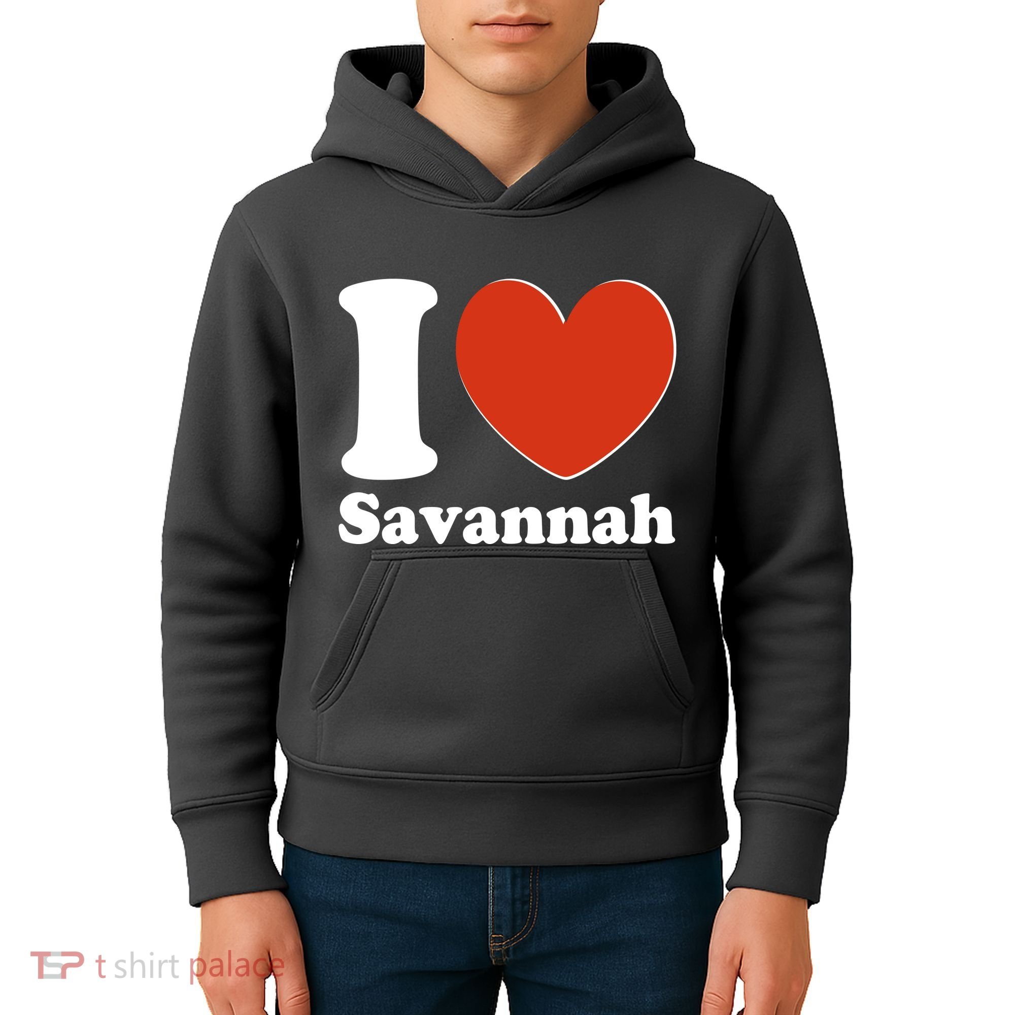 I Heart Love Savannah Kids Hoodie