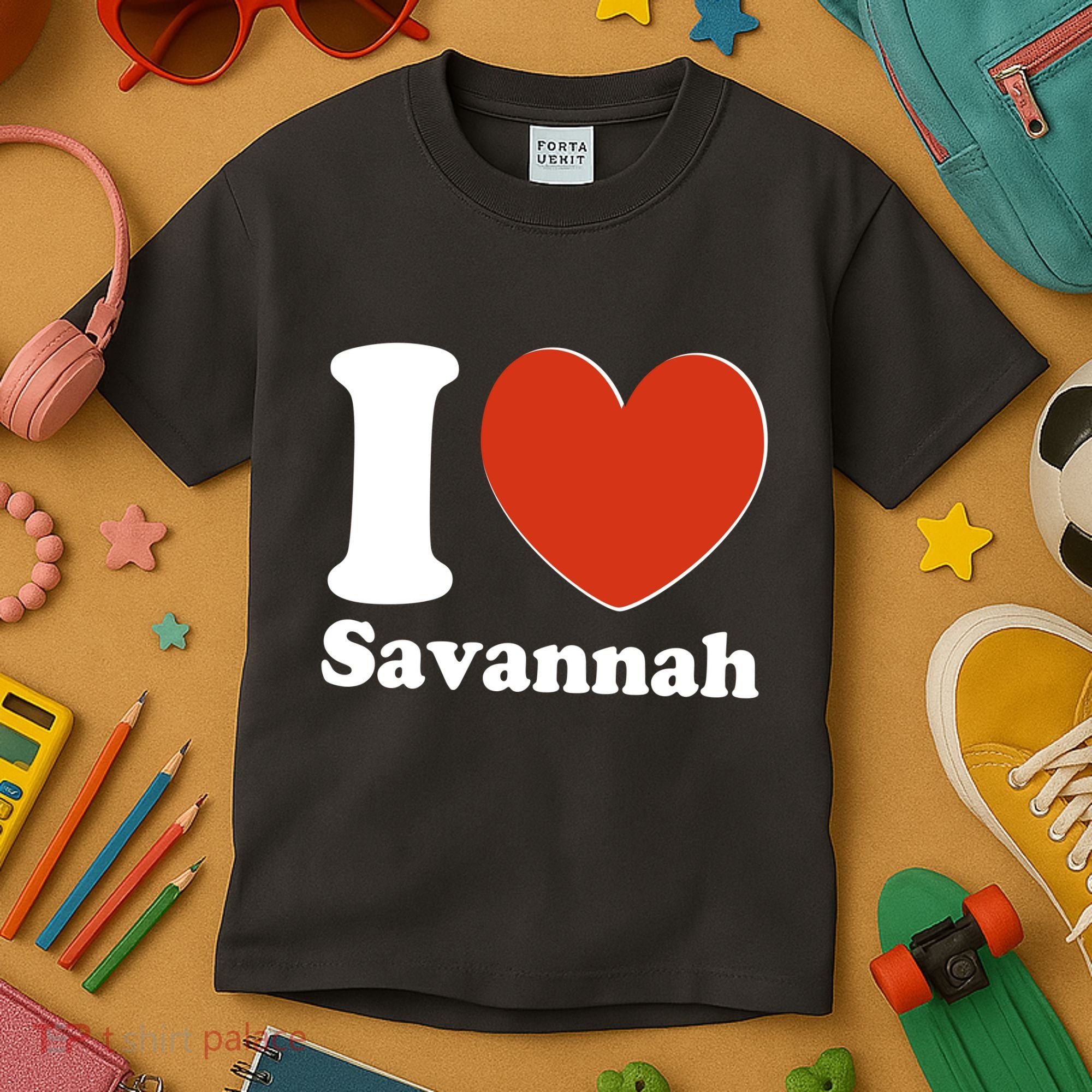 I Heart Love Savannah Kids T-Shirt