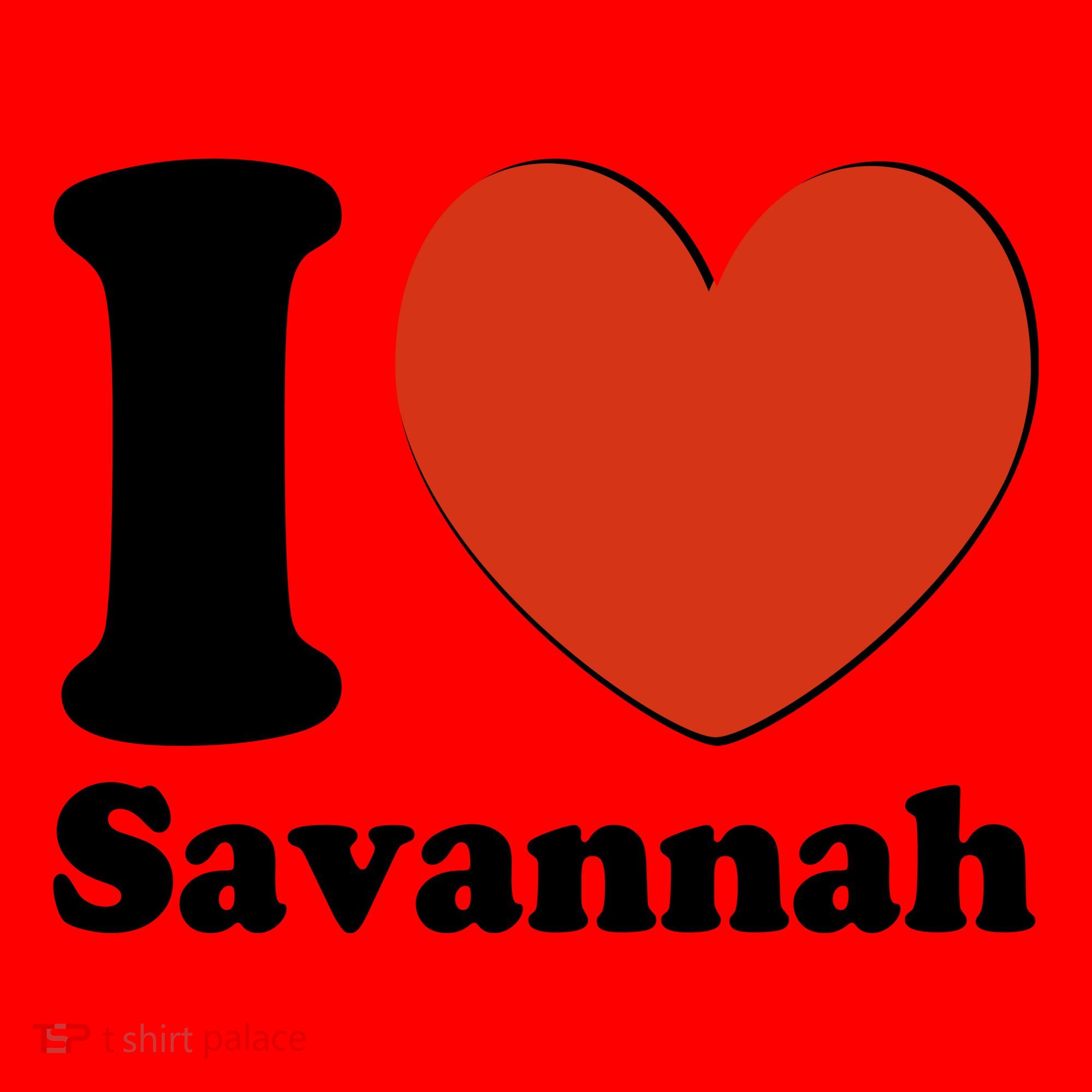 I Heart Love Savannah Santa Hat