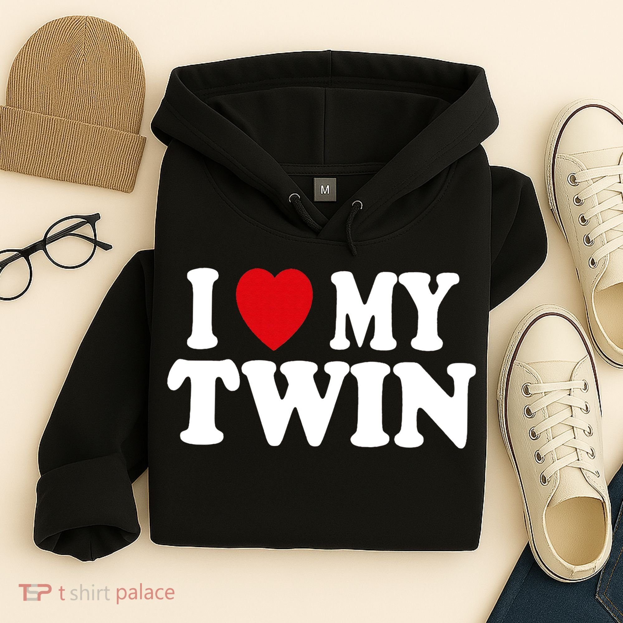 I HEART LOVE MY TWIN Hoodie
