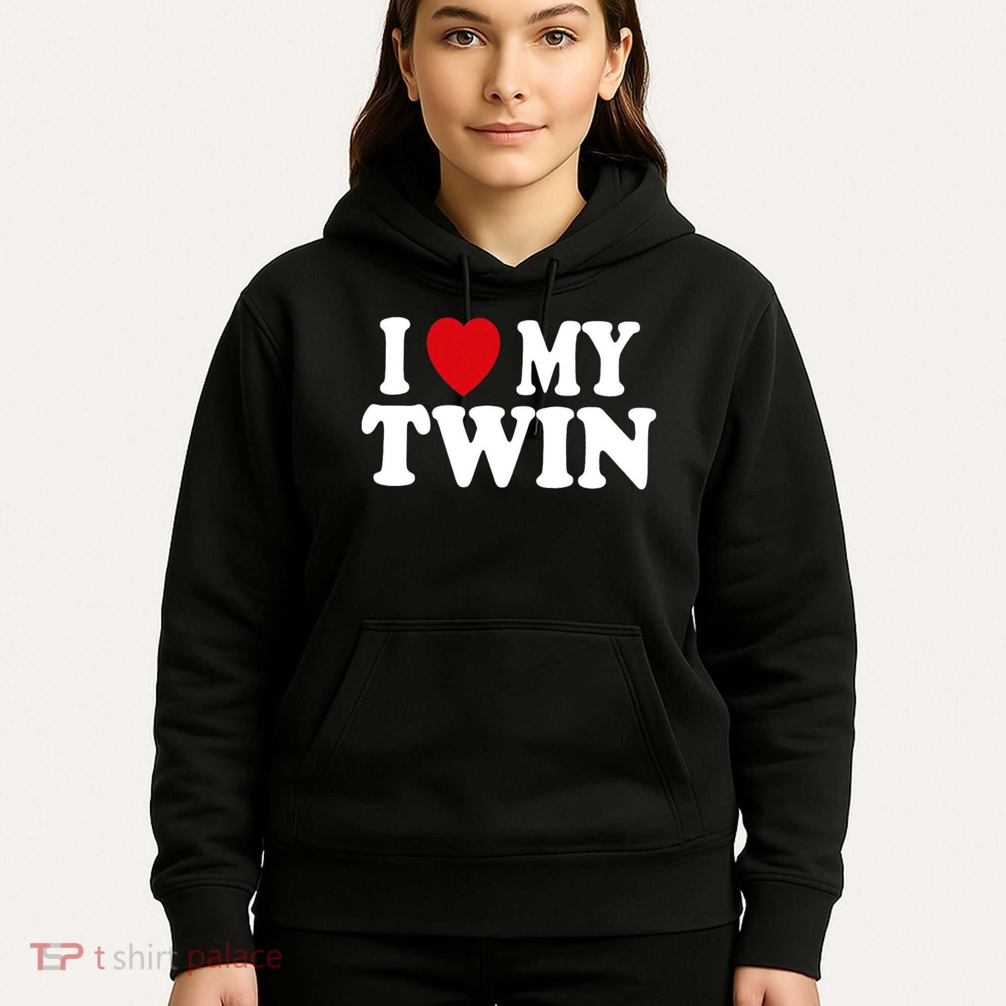 I HEART LOVE MY TWIN Hoodie
