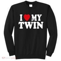 I HEART LOVE MY TWIN Sweatshirt thumb 0