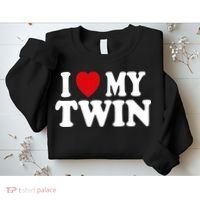 I HEART LOVE MY TWIN Sweatshirt thumb 2