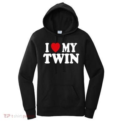 I HEART LOVE MY TWIN Women's Hoodie