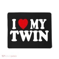 I HEART LOVE MY TWIN Mousepad thumb 0