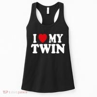 I HEART LOVE MY TWIN Women's Tank Top thumb 0