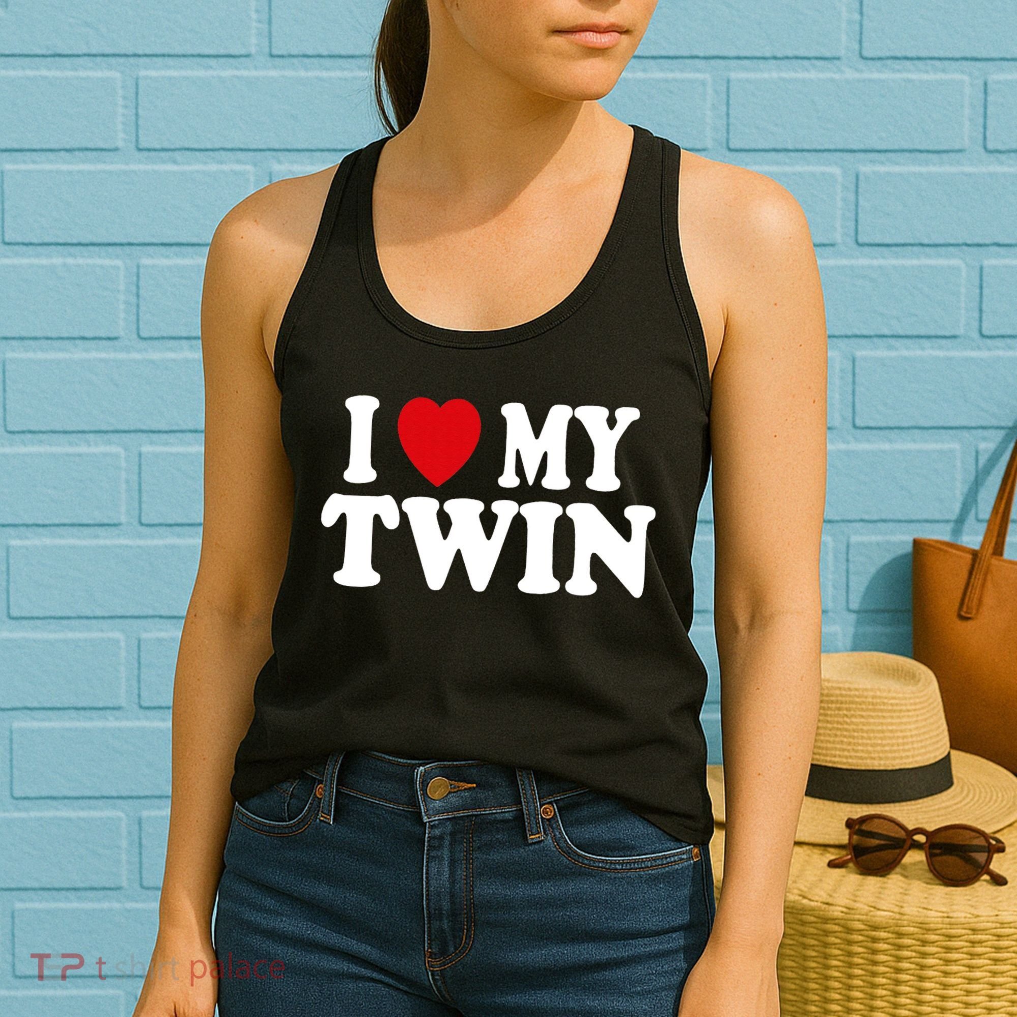 I HEART LOVE MY TWIN Women's Tank Top