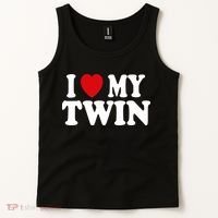 I HEART LOVE MY TWIN Tank Top thumb 2