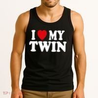 I HEART LOVE MY TWIN Tank Top thumb 3