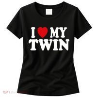 I HEART LOVE MY TWIN Women's T-Shirt thumb 0