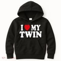 I HEART LOVE MY TWIN Kids Hoodie thumb 0