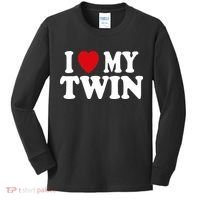 I HEART LOVE MY TWIN Kids Long Sleeve Shirt thumb 0