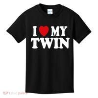 I HEART LOVE MY TWIN Kids T-Shirt thumb 0