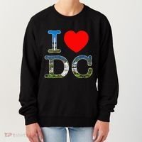 I Heart Love Washington WA DC Classic Font Women's Sweatshirt thumb 0