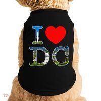 I Heart Love Washington WA DC Classic Font Doggie Tank thumb 0