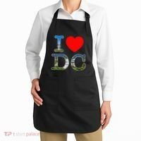 I Heart Love Washington WA DC Classic Font Apron thumb 2