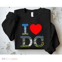 I Heart Love Washington WA DC Classic Font Sweatshirt thumb 2