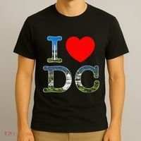 I Heart Love Washington WA DC Classic Font T-Shirt thumb 3