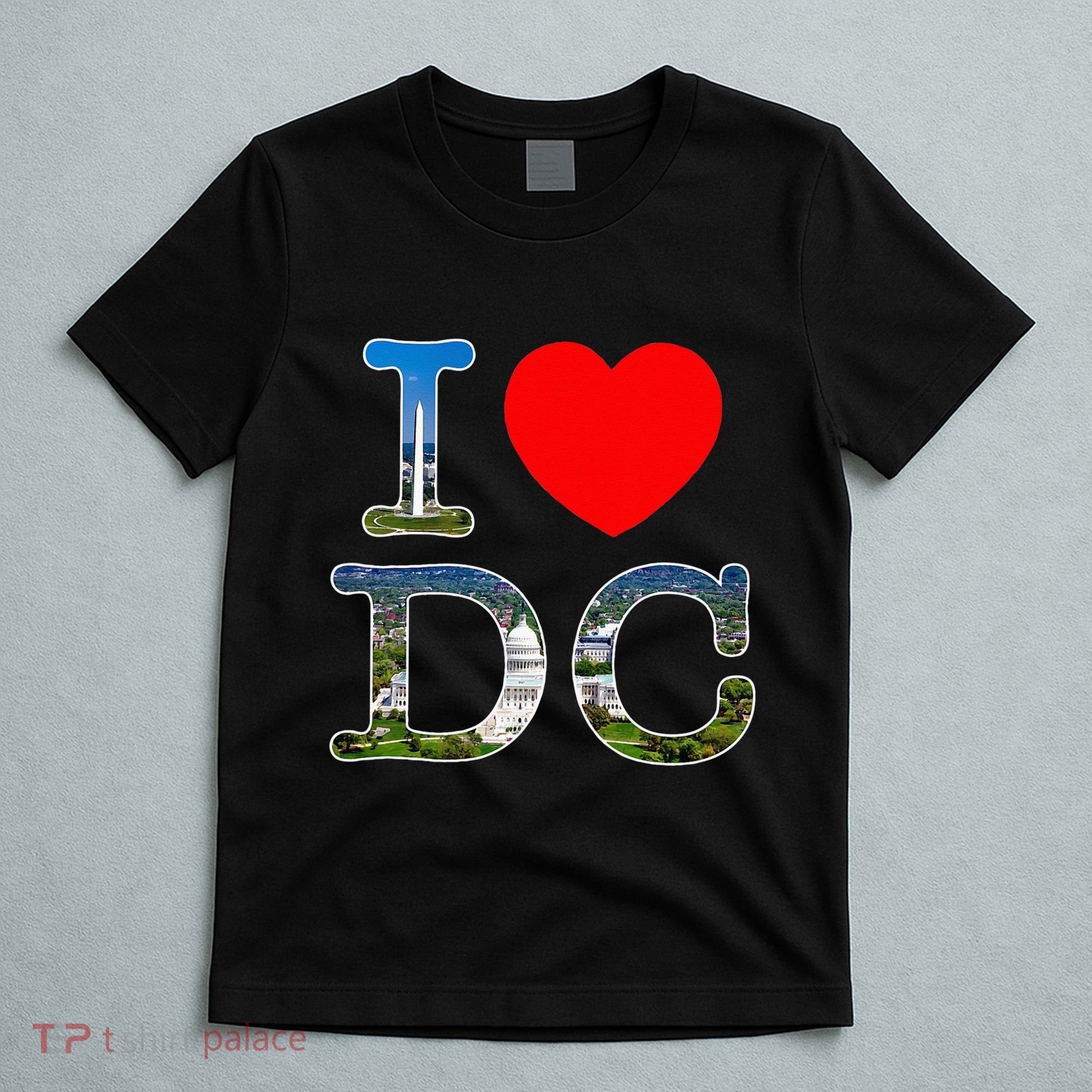 I Heart Love Washington WA DC Classic Font T-Shirt