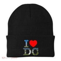 I Heart Love Washington WA DC Classic Font Beanie thumb 0