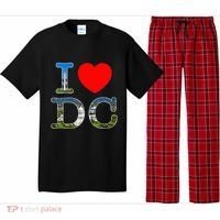 I Heart Love Washington WA DC Classic Font Pajama Set thumb 0