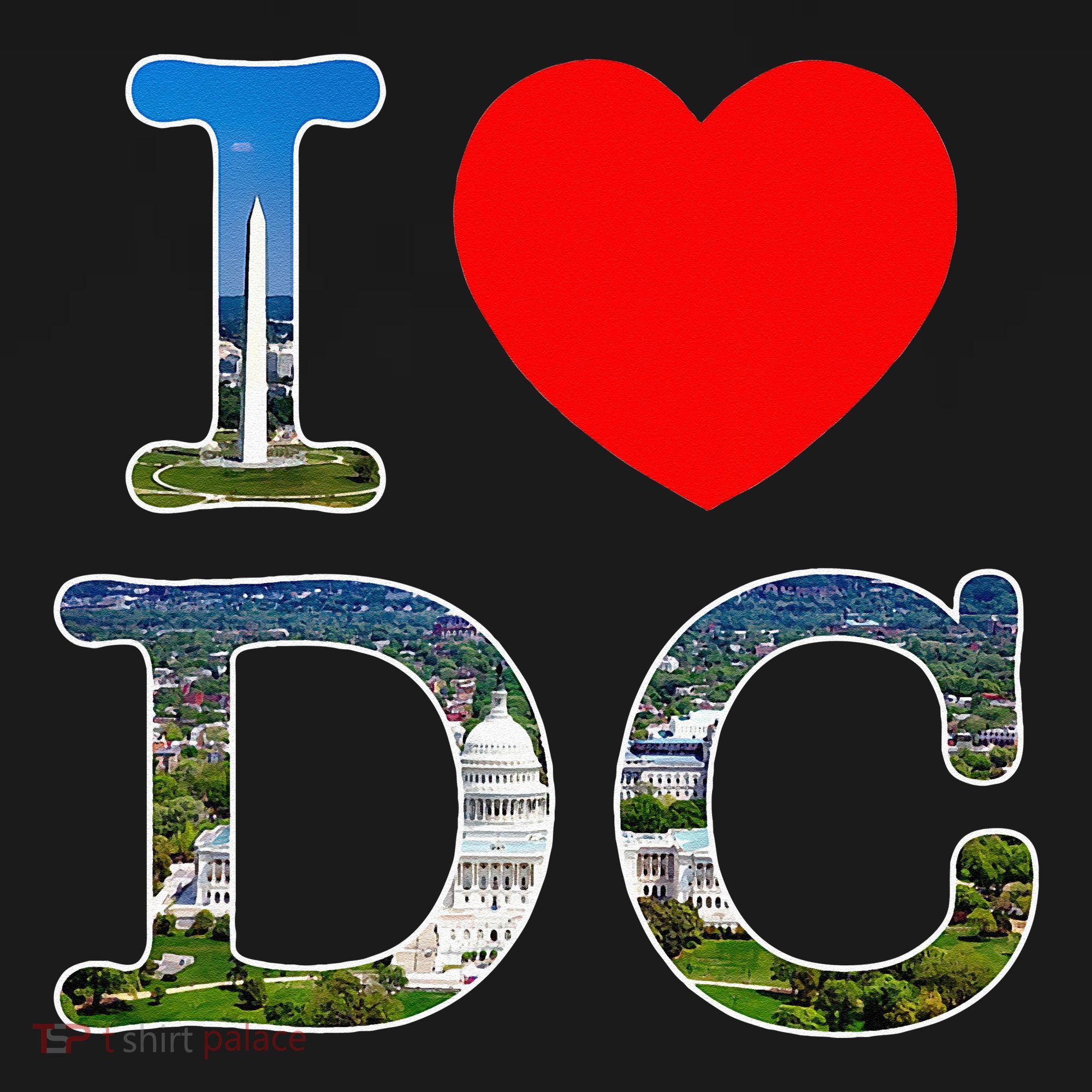 I Heart Love Washington WA DC Classic Font Women's Hoodie