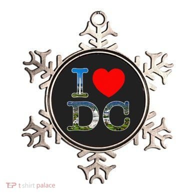 I Heart Love Washington WA DC Classic Font Ornament
