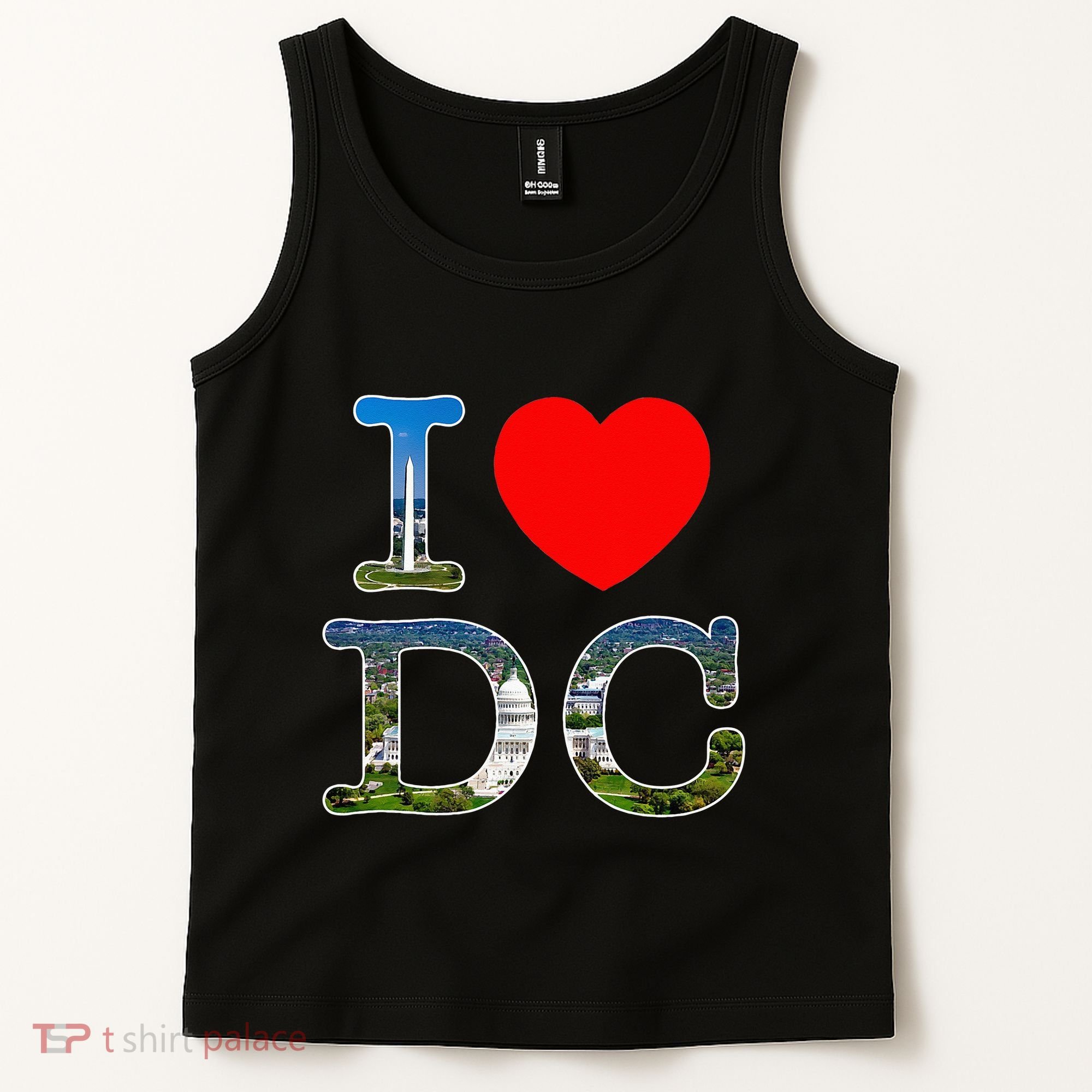 I Heart Love Washington WA DC Classic Font Tank Top