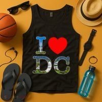 I Heart Love Washington WA DC Classic Font Tank Top thumb 4