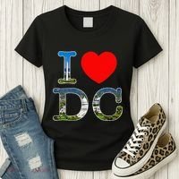 I Heart Love Washington WA DC Classic Font Women's T-Shirt thumb 3