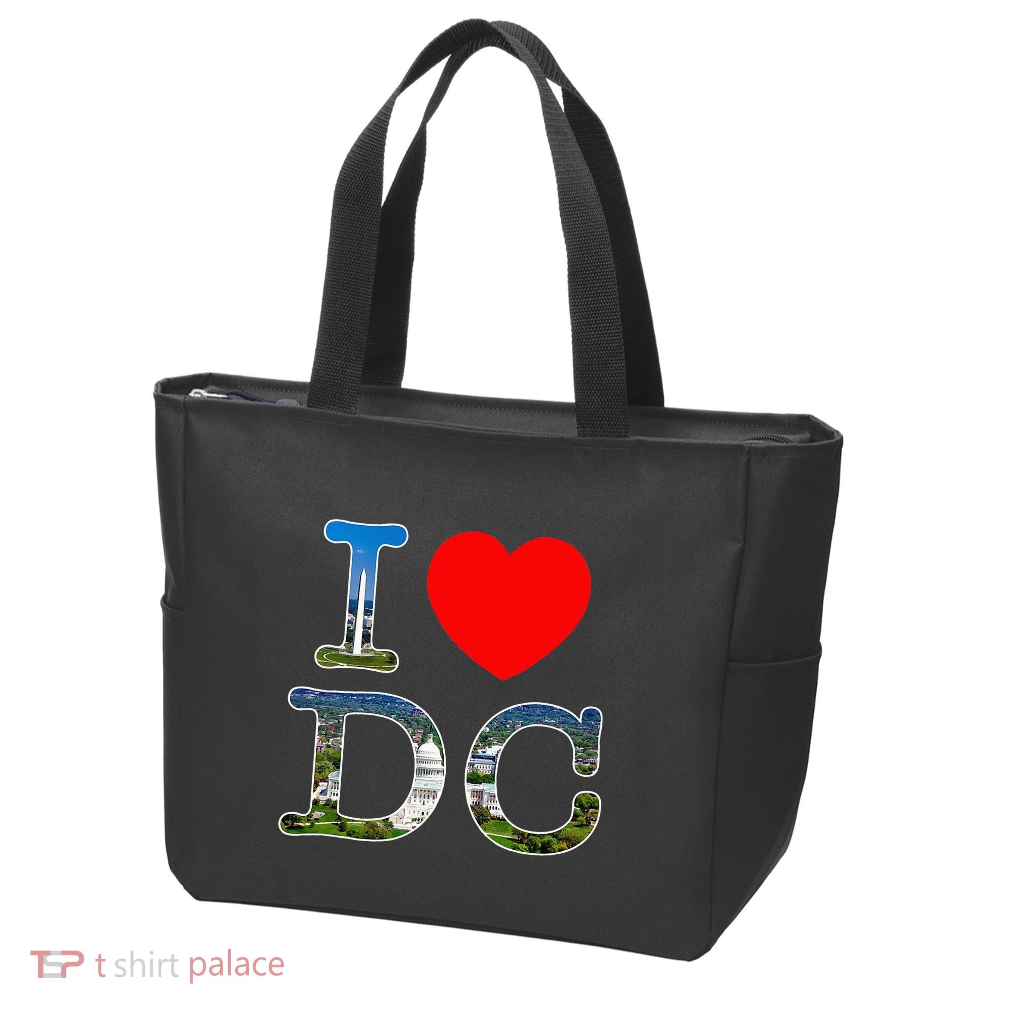I Heart Love Washington WA DC Classic Font Tote Bag