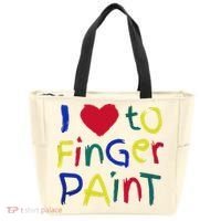 I Heart Love To Finger Paint IM Paint Tote Bag thumb 0