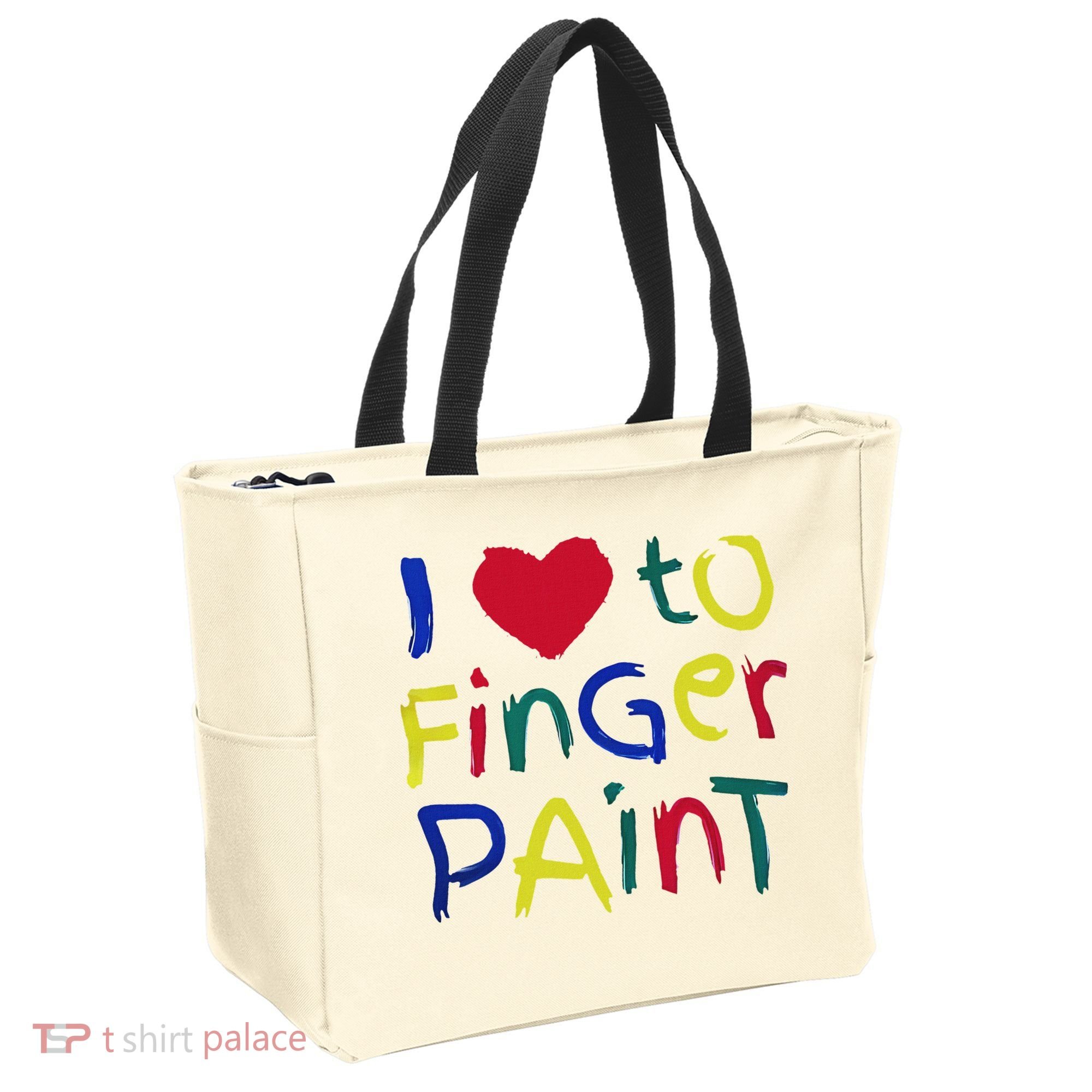 I Heart Love To Finger Paint IM Paint Tote Bag