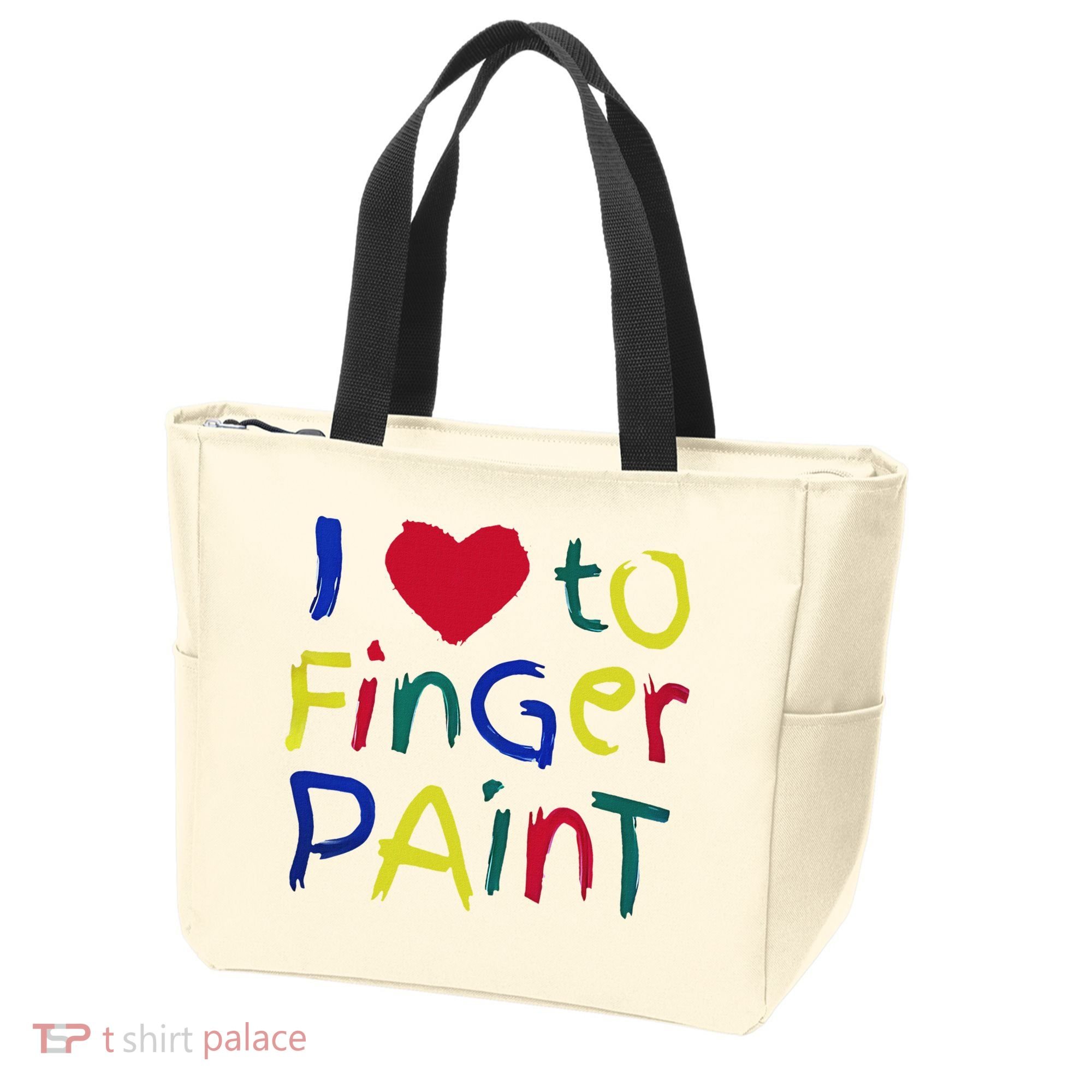 I Heart Love To Finger Paint IM Paint Tote Bag