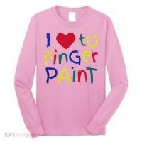 I Heart Love To Finger Paint IM Paint Long Sleeve Shirt thumb 0