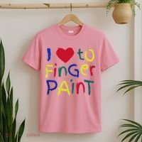 I Heart Love To Finger Paint IM Paint T-Shirt thumb 2