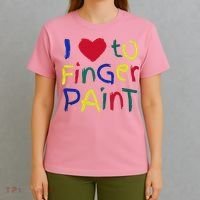 I Heart Love To Finger Paint IM Paint T-Shirt thumb 4