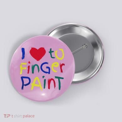 I Heart Love To Finger Paint IM Paint Button
