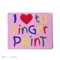 I Heart Love To Finger Paint IM Paint Mousepad thumb 0