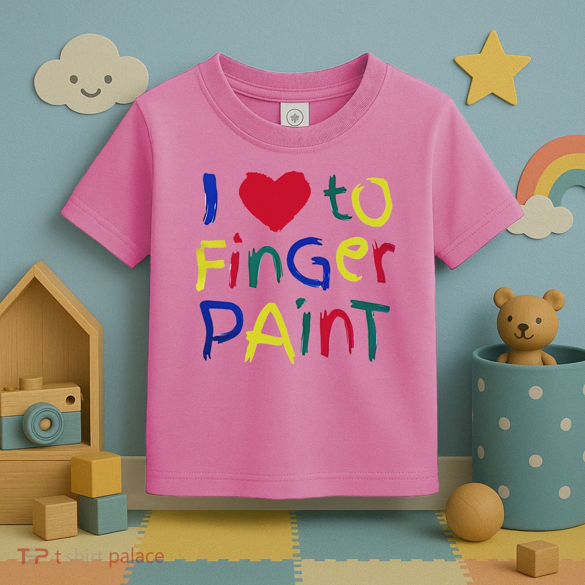 I Heart Love To Finger Paint IM Paint Toddler T-Shirt