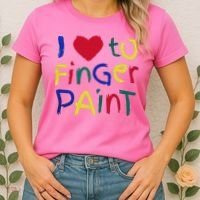 I Heart Love To Finger Paint IM Paint Women's T-Shirt thumb 2